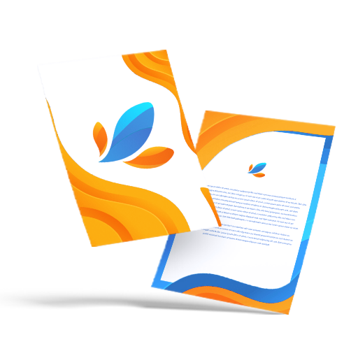 Zwei Karte in DIN A4